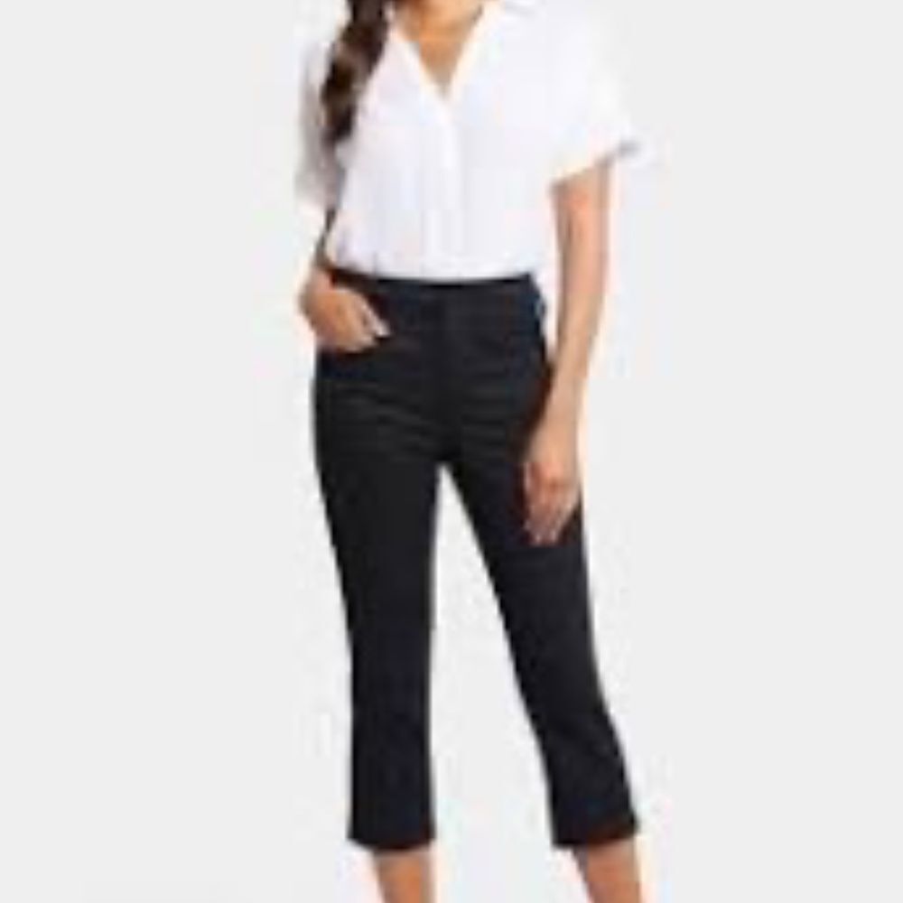 NYDJ Ami Black Skinny Crop Jeans‎ Sz 6